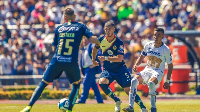 Nicolás Castillo debutó como titular en derrota de América ante Pumas de Mora y Rodríguez