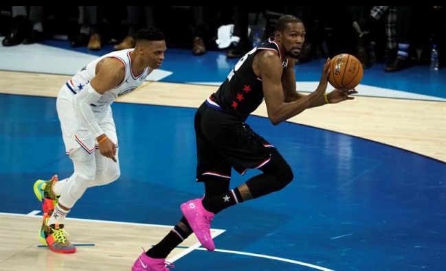 Durant lideró remontada del equipo de LeBron James en el Juego de las Estrellas de la NBA
