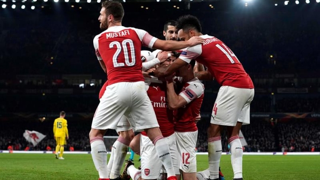 Arsenal remontó su serie ante BATE y avanzó a octavos de final de Europa League