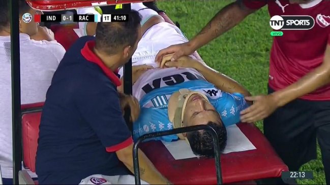 Pablo Hernández mandó a jugador de Racing al hospital tras un fuerte choque