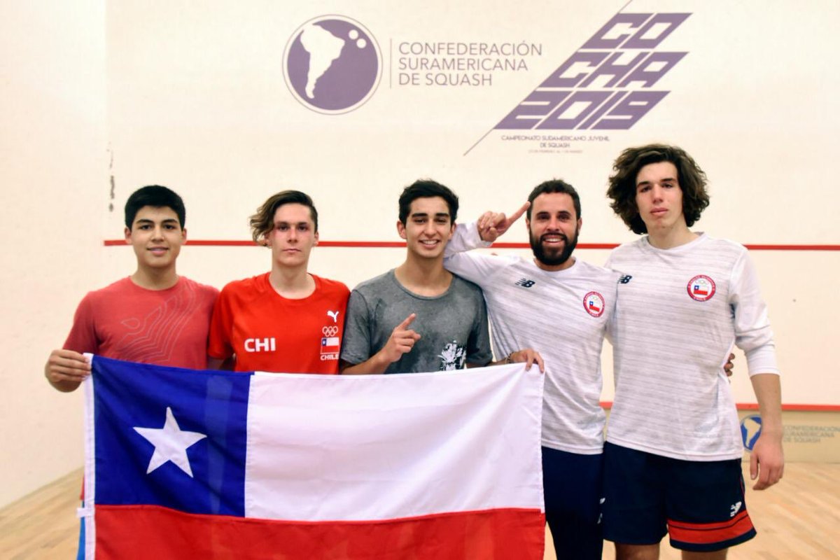 Team Chile de Squash se coronó campeón en Sudamericano Juvenil en Cochabamba