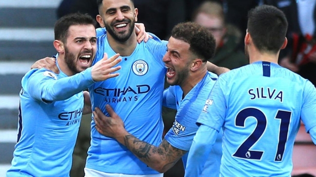Manchester City batió a Bournemouth y presiona a Liverpool en la lucha por la cima