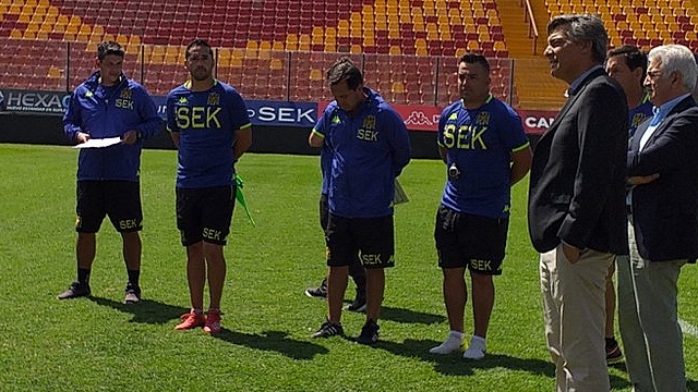 Presidente de la ANFP compartió con el plantel de Unión Española