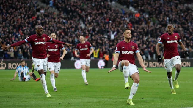West Ham de Manuel Pellegrini logró una increíble remontada ante Huddersfield en Inglaterra
