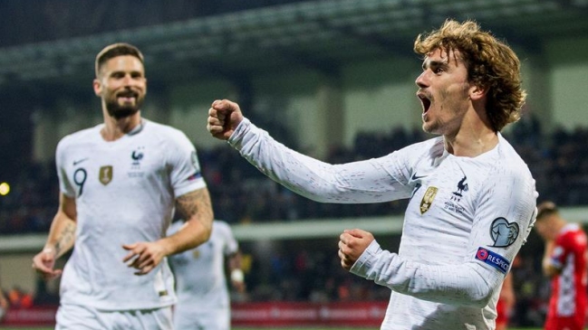Francia derrotó con contundencia a Moldavia en su estreno en las clasificatorias para la Euro 2020