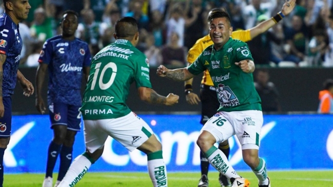 Jean Meneses anotó el primer tanto de León frente a Necaxa por la liga mexicana