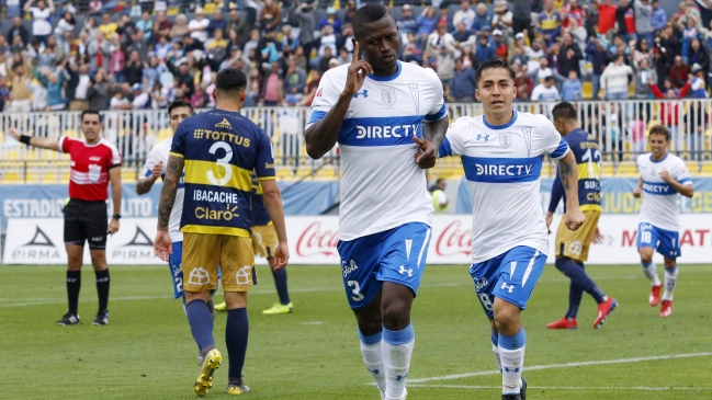 Duvier Riascos arremetió de cabeza para desnivelar el marcador a favor de la UC