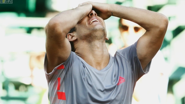 La emoción de Christian Garín tras superar a Jeremy Chardy en el ATP de Houston