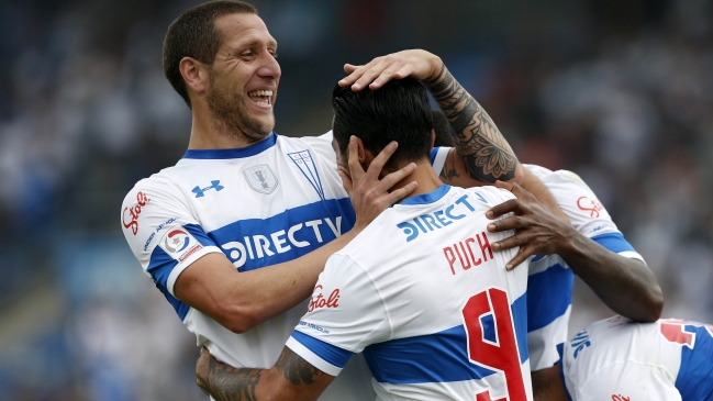 Luciano Aued se elevó y con potente cabezazo firmó la goleada de la UC ante U. de Chile