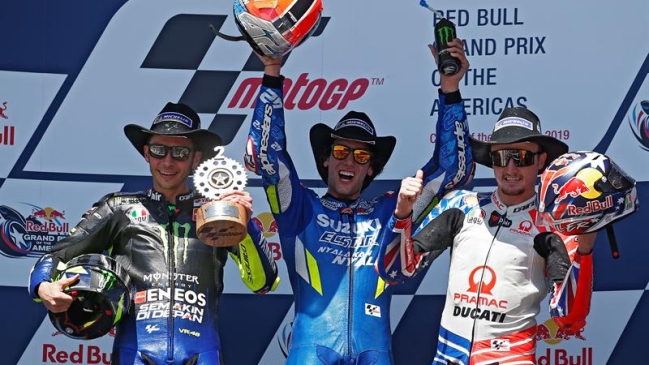 El español Alex Rins logró en el Gran Premio de Las Américas su primera victoria en el Moto GP