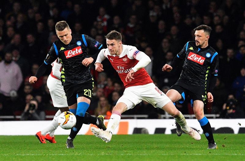 Napoli cree en la remontada sobre Arsenal, que tiene pie y medio en semis de la Europa League