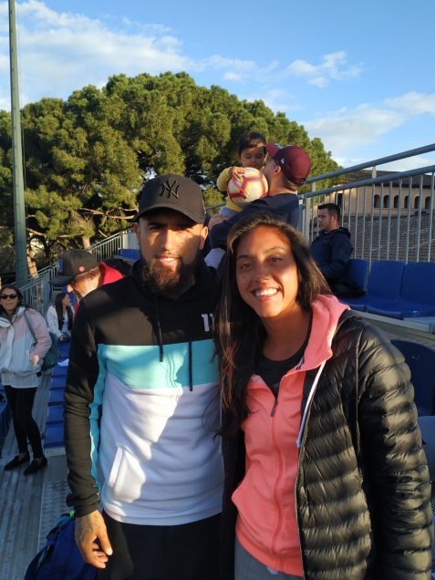 Daniela Seguel fue a ver a Cristian Garin y se encontró con Arturo Vidal