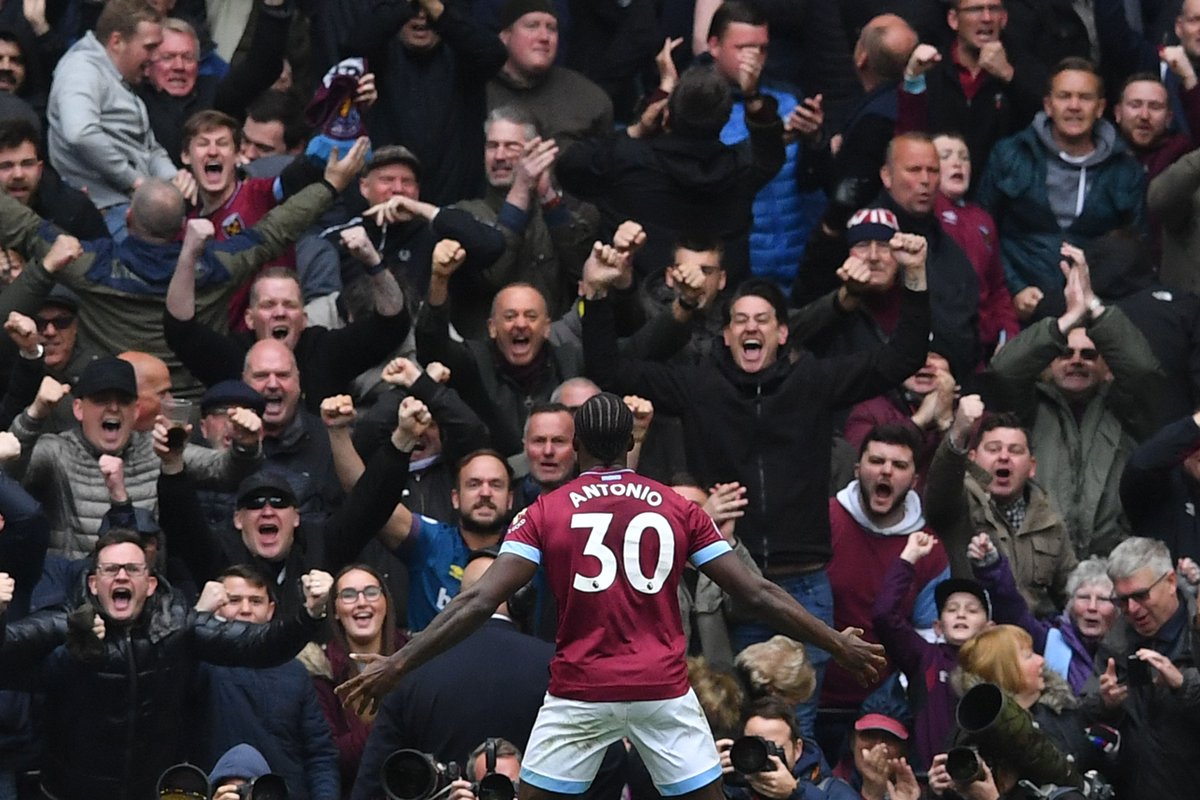 Michael Antonio marcó un golazo y le dio el triunfo a West Ham ante Tottenham
