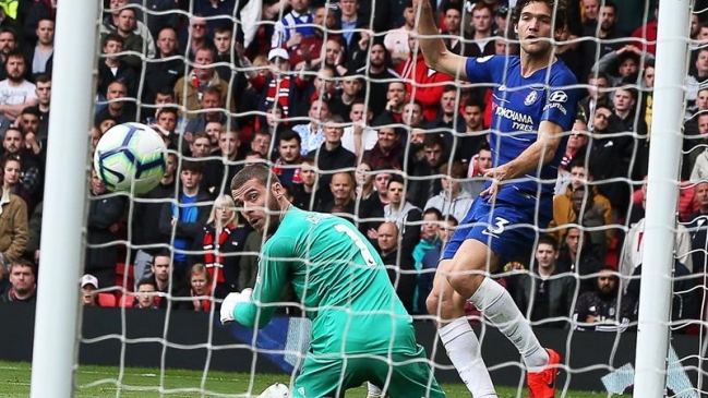 Los goles en el reñido encuentro entre Manchester United y Chelsea en Inglaterra