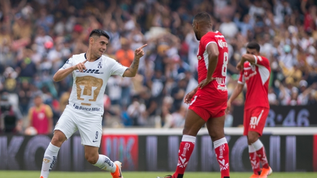 Felipe Mora marcó un golazo en empate de Pumas UNAM ante Toluca
