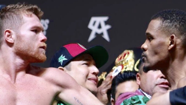 El tenso cara a cara entre “Canelo” Alvarez y Daniel Jacobs