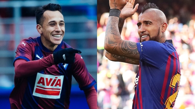 Arturo Vidal y Fabián Orellana se ven las caras en el cierre de la liga española