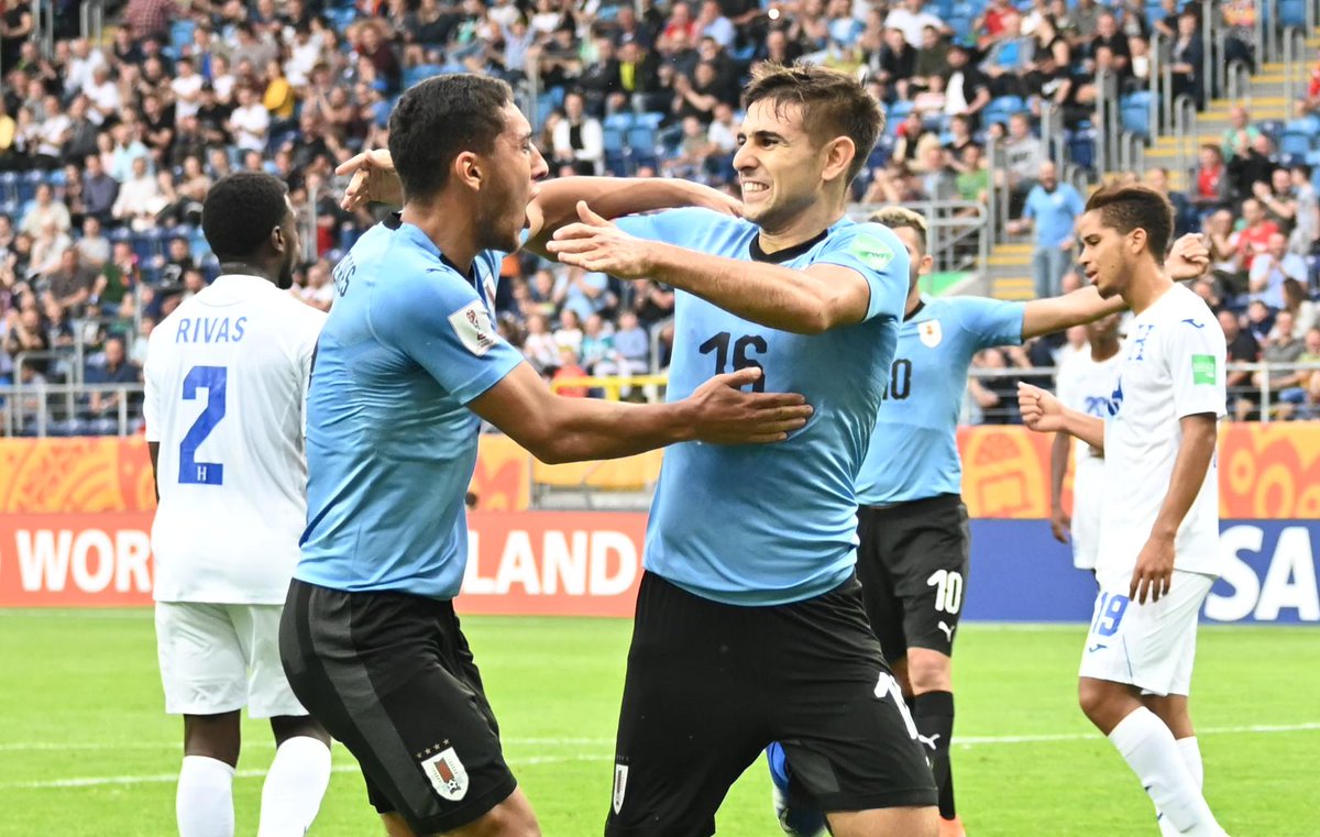 Uruguay venció a Honduras y clasificó a octavos de final en el Mundial Sub 20