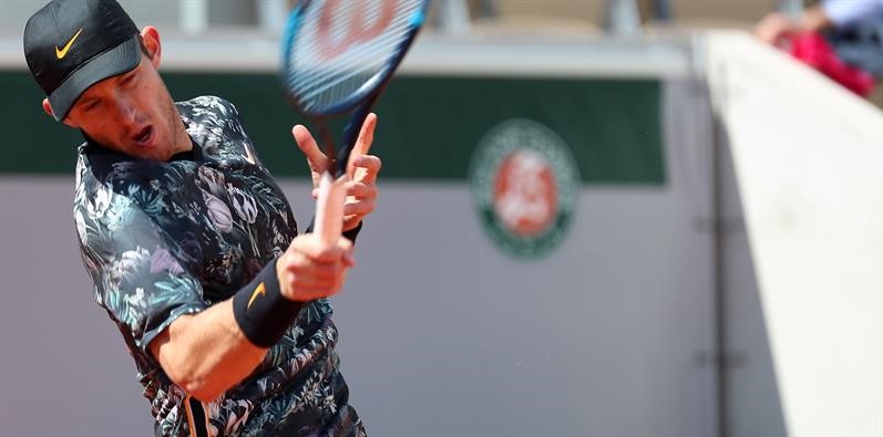 Jarry sucumbió ante el nivel de Del Potro y se despidió en primera fase de Roland Garros