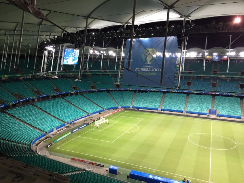 El Arena Fonte Nova está listo para recibir el choque entre Chile y Ecuador por Copa América