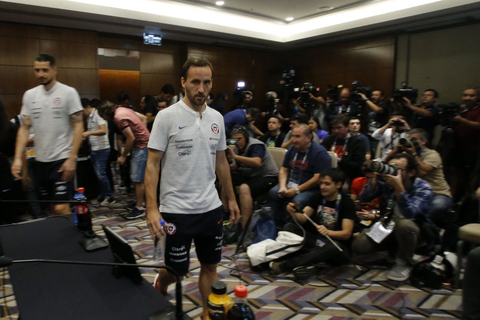 José Pedro Fuenzalida y Gabriel Arias conversaron con los medios en Sao Paulo