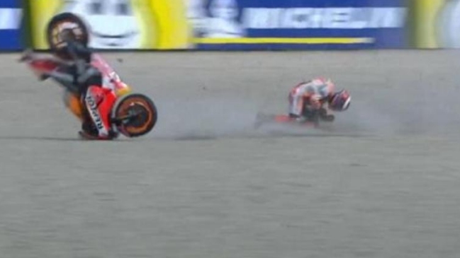 La estrepitosa caída que tuvo el piloto Jorge Lorenzo en Moto GP