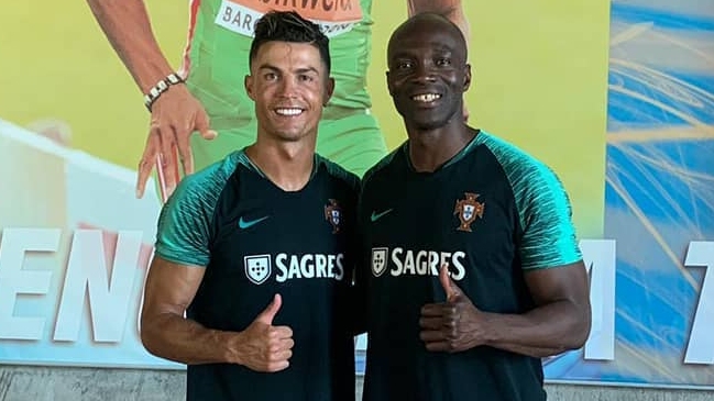 Cristiano Ronaldo entrena su velocidad junto a subcampeón olímpico de los 100 metros
