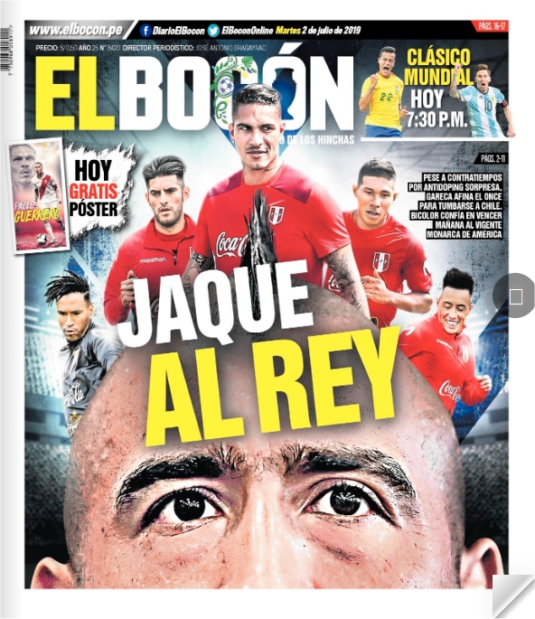 “Jaque al Rey”: La desafiante portada de El Bocón en la antesala al “Clásico del Pacífico”
