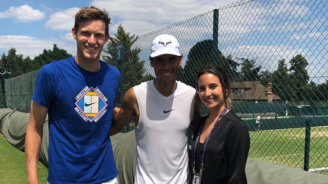 Así fue el entrenamiento de Nicolás Jarry con Rafael Nadal en Wimbledon