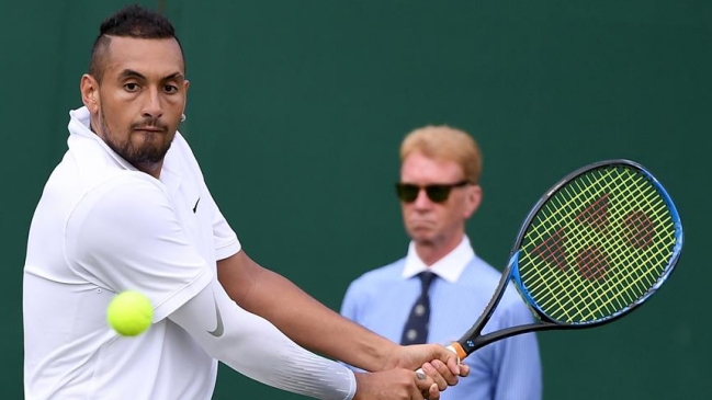 Nick Kyrgios se relajó en un pub la noche antes su duelo en Wimbledon con Rafael Nadal