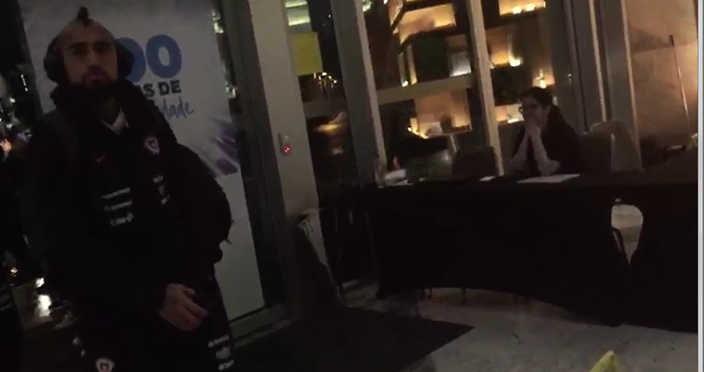 La llegada de la selección chilena al Hotel Hilton Morumbi en Sao Paulo