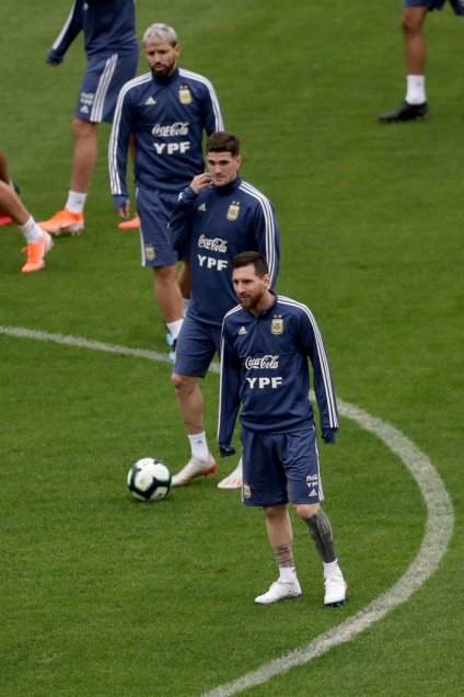 Argentina vivió su única práctica en Sao Paulo antes de enfrentar a la Roja