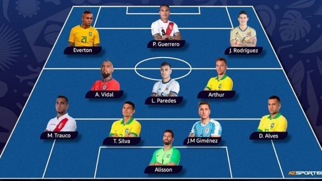 Arturo Vidal agradeció a Conmebol por incluirlo en el 11 ideal de la Copa América