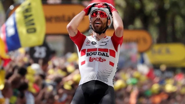 Thomas de Gendt ganó la octava etapa del Tour de Francia y Julien Alaphilippe recuperó el liderato