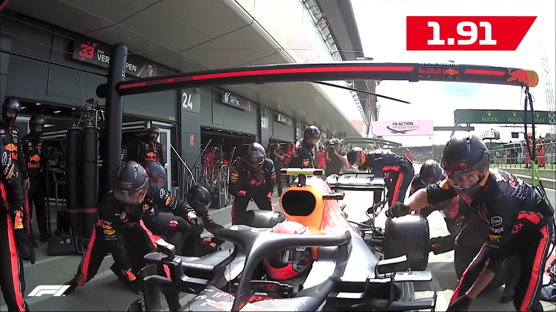 Red Bull registró un nuevo récord mundial en el “pit stop” de Silverstone