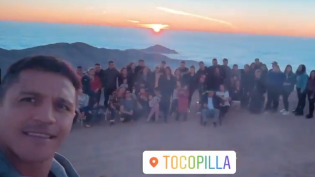Con una bella puesta sol en Tocopilla: Alexis Sánchez disfruta sus vacaciones en familia