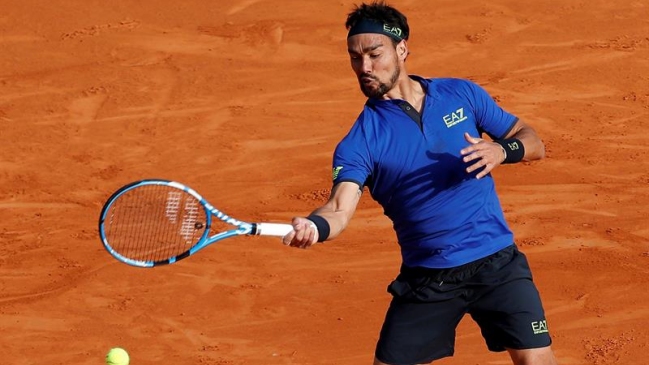 El máximo favorito Fabio Fognini se retiró en su debut en Umag