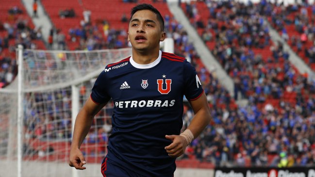 Nicolás Guerra fue responsable de abrir la cuenta para la U frente a Temuco en el Estadio Nacional