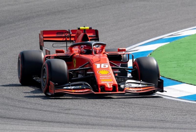 Leclerc mantuvo el dominio de Ferrari en las prácticas del GP de Alemania