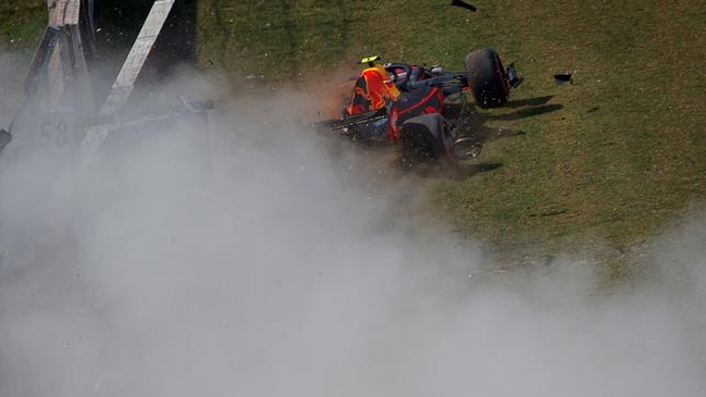Piloto francés Pierre Gasly sufrió un fuerte accidente en los segundos libres de Hockenheim