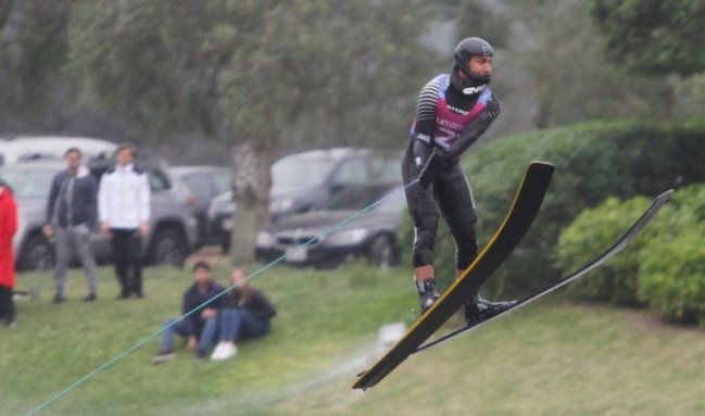 Felipe Miranda ganó medalla de plata en el salto del esquí náutico en Lima 2019