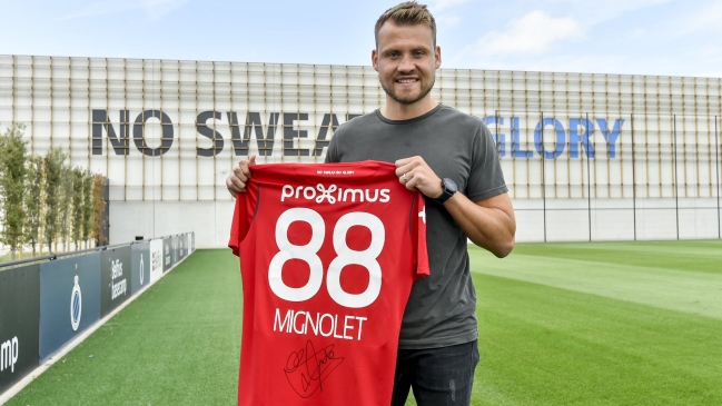 Portero Simon Mignolet dejó Liverpool y llegó a Club Brujas de Bélgica