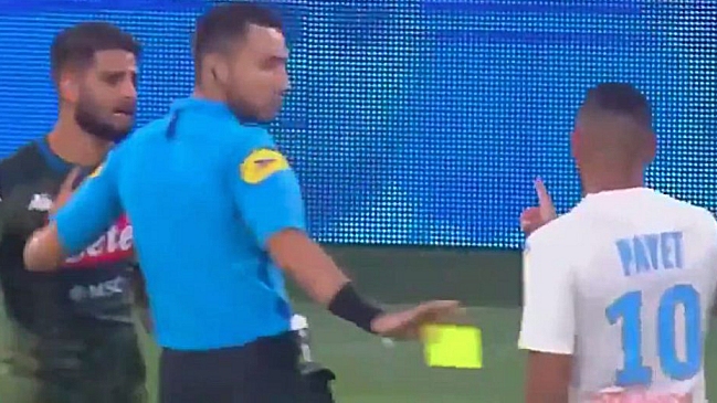 Dimitri Payet golpeó en el rostro a Lorenzo Insigne durante amistoso de O. Marsella y Napoli