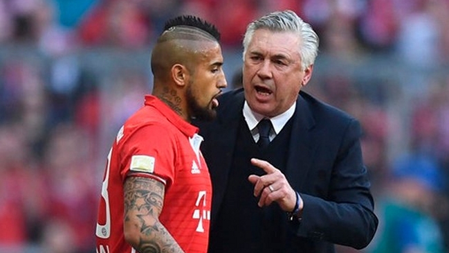 Arturo Vidal tuvo un emotivo reencuentro con su ex técnico Carlo Ancelotti en Miami