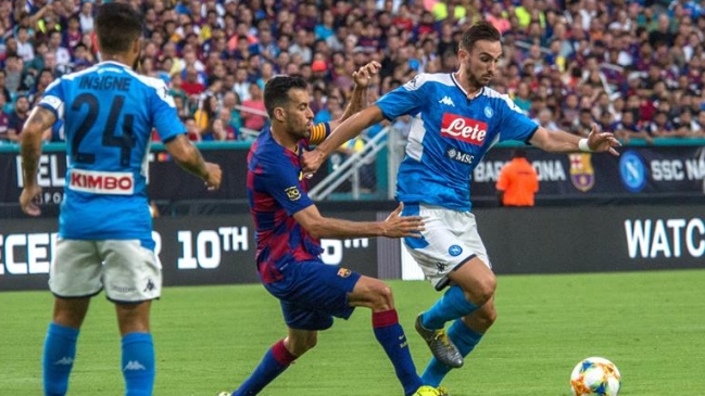 Sergio Busquets e Ivan Rakitic le dieron el triunfo a Barcelona sobre Napoli en Miami