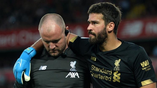 Alisson se lesionó en el estreno de Liverpool por la Premier League