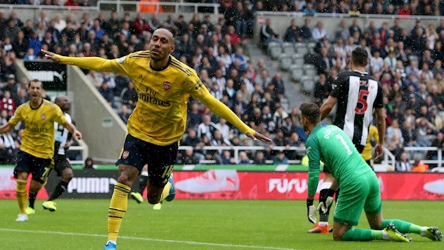 Aubameyang le dio la victoria a Arsenal sobre Newcastle como forastero por la Premier League