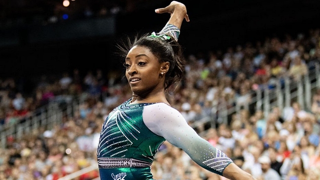 Simone Biles hizo historia con su doble triple en el campeonato estadounidense de gimnasia