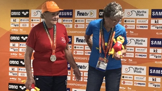 Eliana Busch ganó plata en los 100 metros libres del Mundial de Natación Máster en Corea del Sur