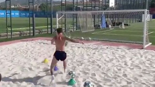 El intenso entrenamiento de Lionel Messi con miras a su retorno en FC Barcelona